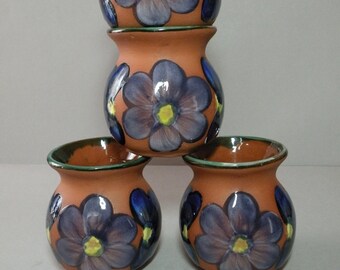 Floral Pottery Mugs