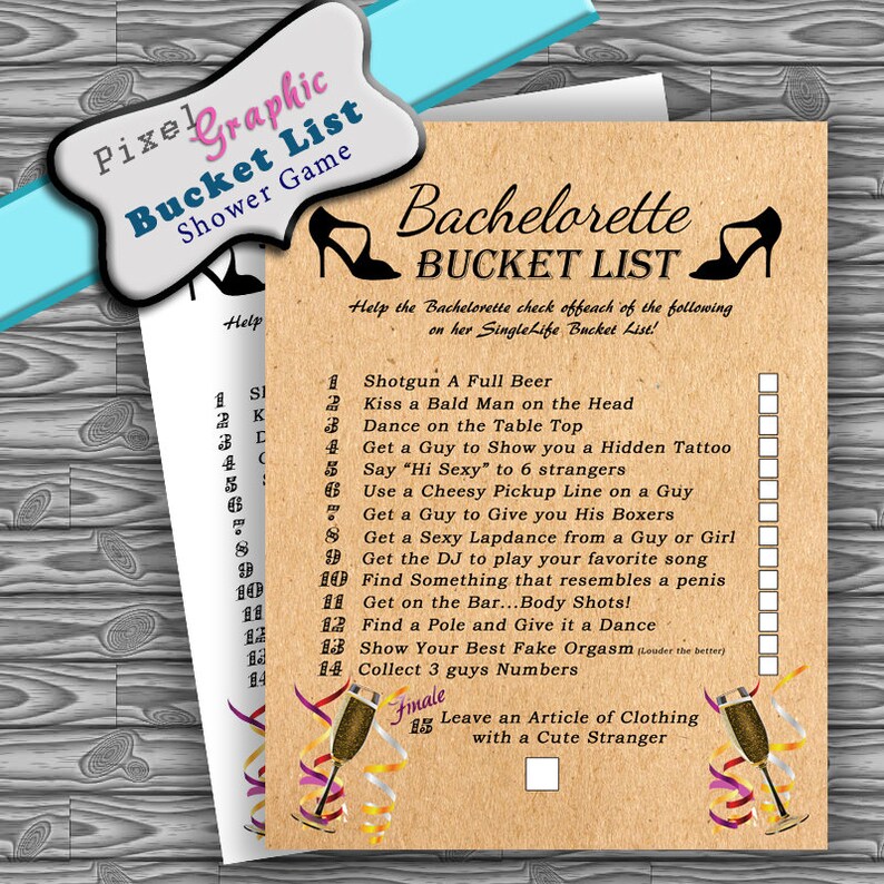 Bachelorette Bucket List Printable - Printable Word Searches
