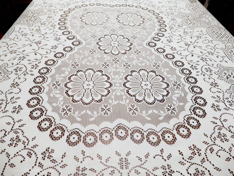 Lace Tablecloth Floral Tablecloth Dinner Tablecloth 82 x 60