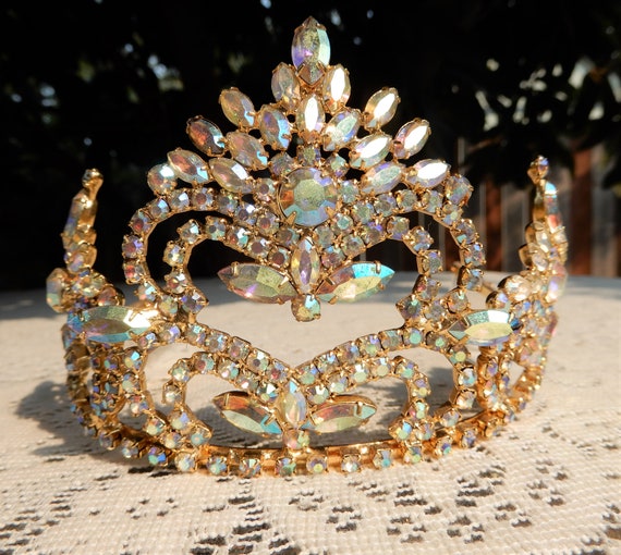 AB Rhinestone Tiara Bridal Tiara Wedding Tiara Bri