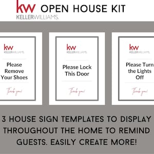 Keller Williams Branded Open House Kit | Open House Real Estate Kit | Open House | Instant Download | Editable Template | PDF image 2