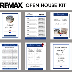REMAX Branded Open House Kit | Real Estate Templates (Editable in Canva)