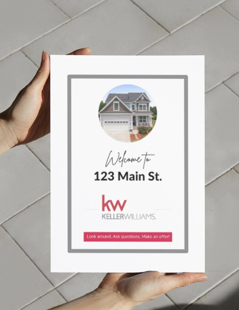 Keller Williams Branded Open House Kit | Open House Real Estate Kit | Open House | Instant Download | Editable Template | PDF image 3