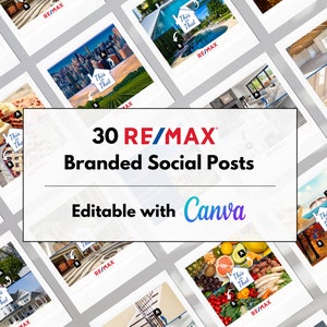 RE/MAX Branded This or That Post Bundle. Real Estate Facebook Templates. Editable Canva Template Pack. Social Media Posts