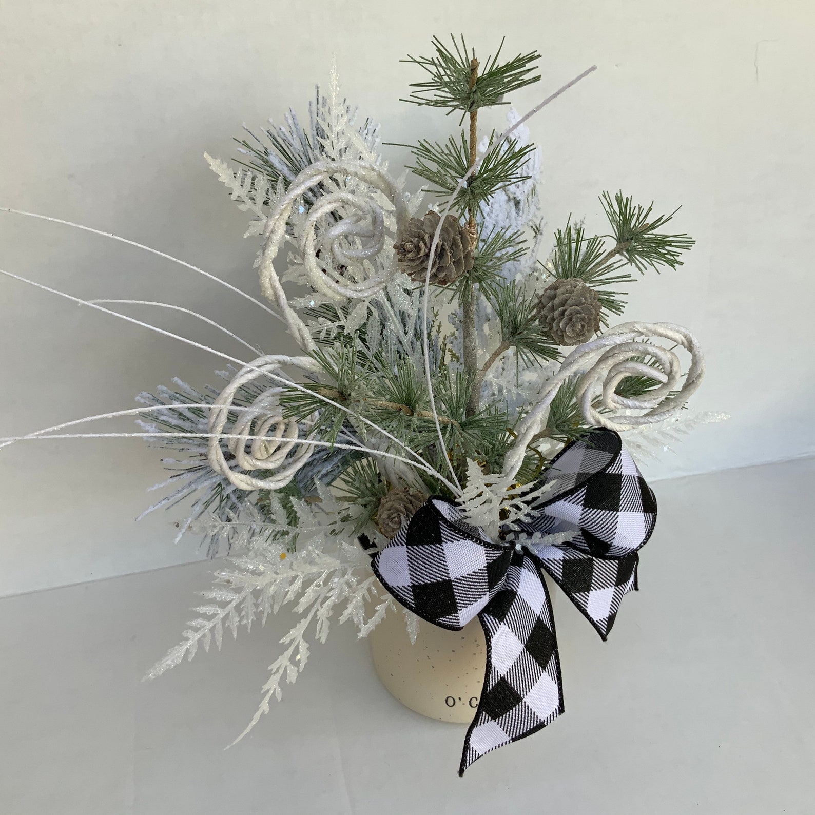 Christmas Mug Centerpiece, Christmas Arrangement, Coffee Mug