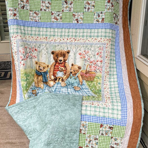 Quilt Teddy Bear Etsy