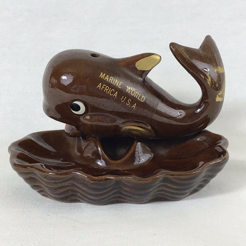 Marine World Africa USA Whale Ashtray Brown Ceramic Etsy