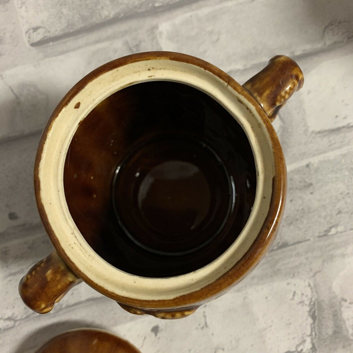 Little America Wyoming Creamer Sugar Bowl Brown Acorn FLAW Etsy