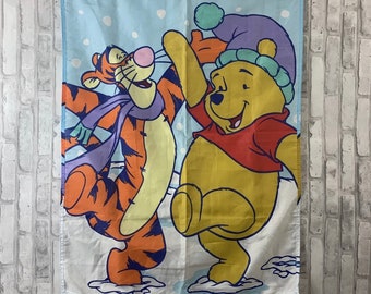 Disney Garden Yard Flag Pooh Tigger HURRAY FOR SNOW  Decorative