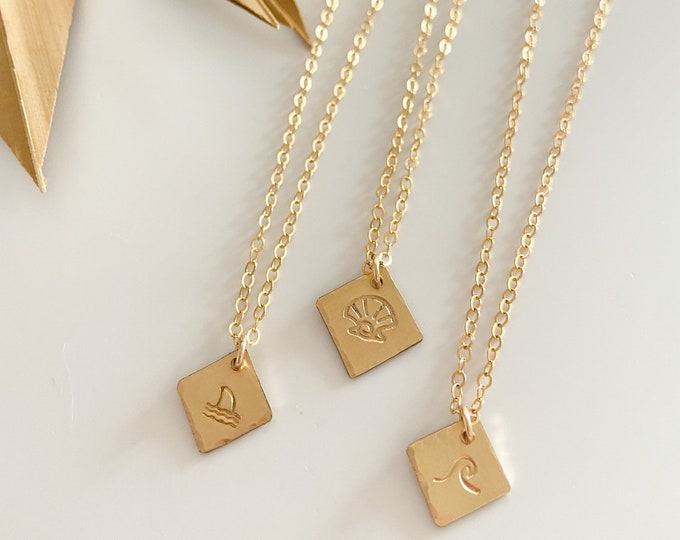 New! // 14kt Gold Filled Stamped Minis