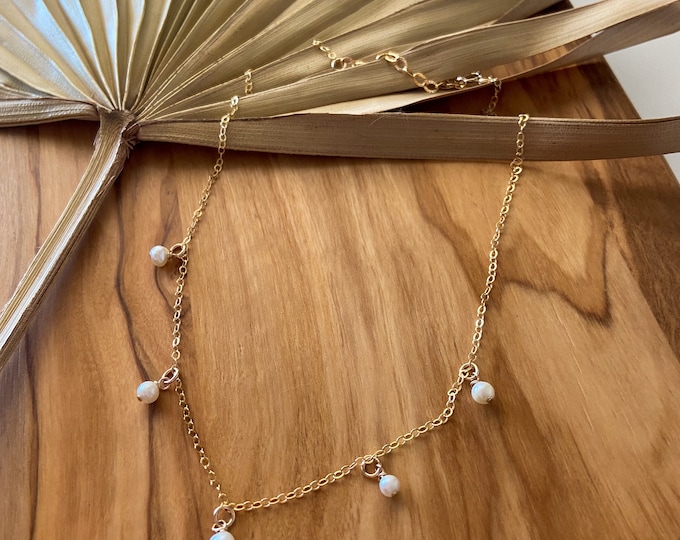 New! // Mini Pearl Drop Choker Necklace