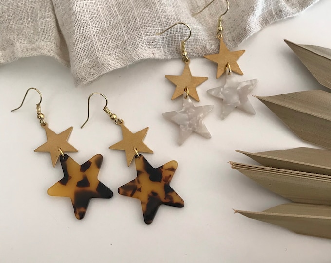 New! // Acrylic Star Earrings