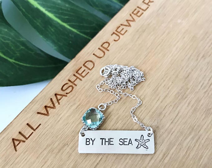 New! // By The Sea Sterling Silver Bar Necklace