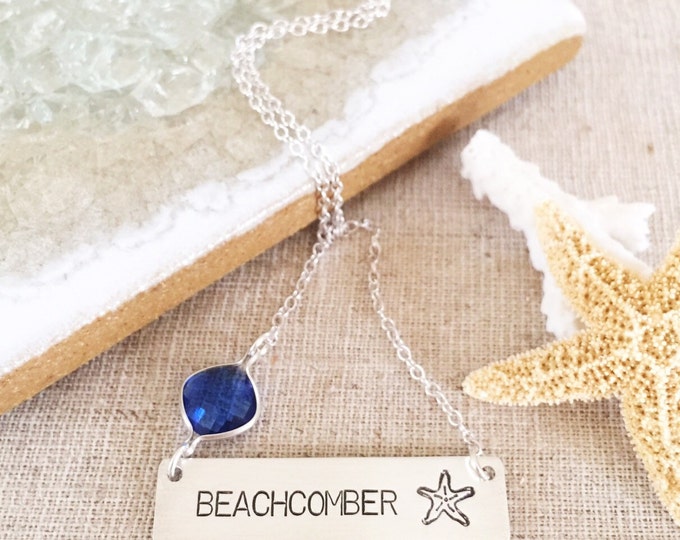 Beachcomber Bar Necklace Starfish Beach Shells Mermaid Boho Outer Banks Seas The Day Sterling Silver