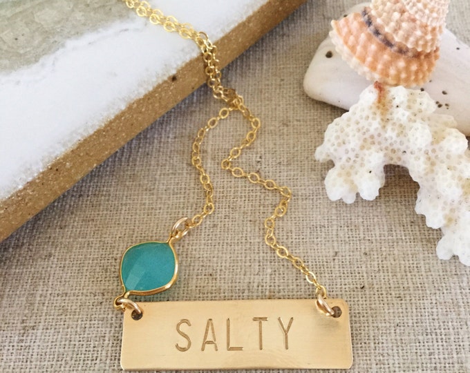 New! Gold Filled Salty Bar Necklace