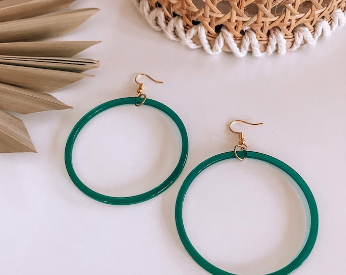 New! // Oversized Translucent Acrylic Hoop Earrings