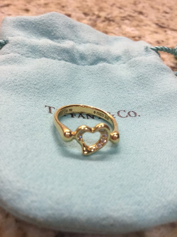 Gold Tiffany Elsa Peretti Open Heart Ring