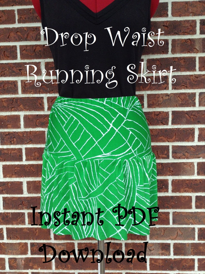 Running Skirt Sewing Pattern Instant PDF Download and Etsy