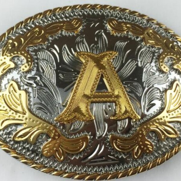 Gürtelschnallen mit Initialen, Vintage-Westernschnallen, Monogramm-Namen-Alphabet-Schnallen, Geschenk für den Bräutigam, Schnallen mit 26 Buchstaben, Cowboy-Gürtelschnalle