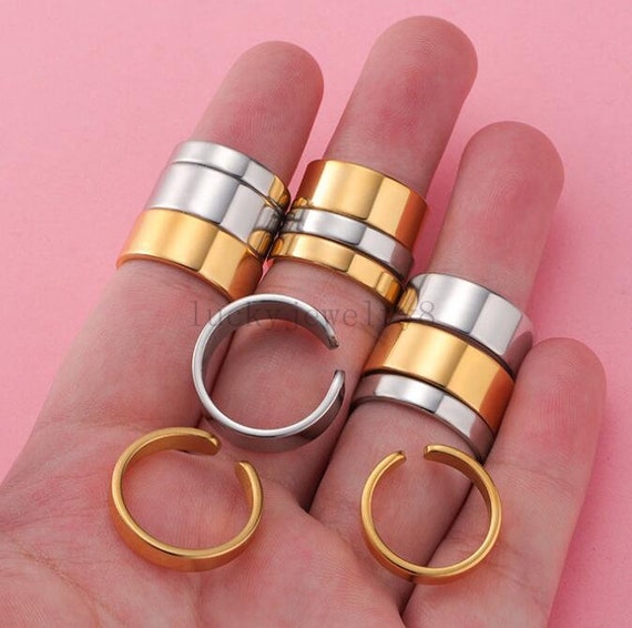 5pcs 8mm 4mm Ring Blank blank Rings for Stamping ring Stamping
