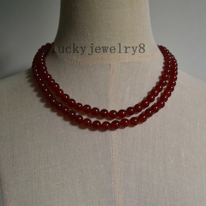 Dark red agate Necklace,long dark red Necklace,dark red agate Bead necklace,Bridesmaid Necklace,wedding necklace.agate necklace.gift for her
