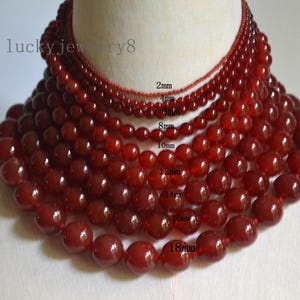 Red agate Necklace,red agate Necklace,agate Bead necklace,Bridesmaid Necklace,wedding necklace.agate necklace,2-18mm agate necklace