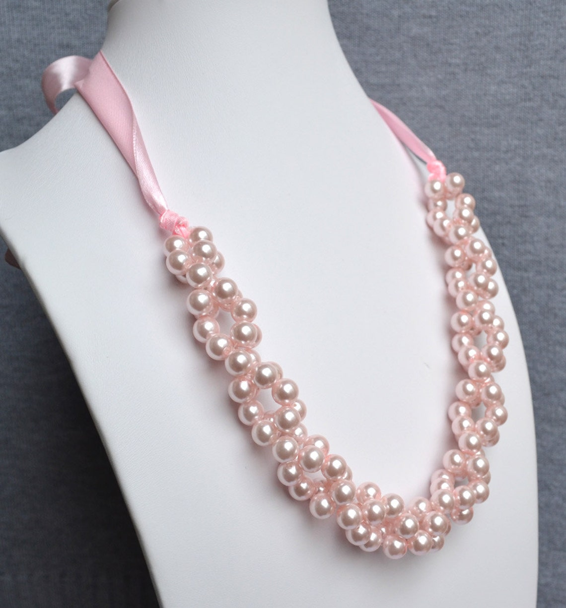 Light pink pearl necklacepearl necklacepink pearl Etsy