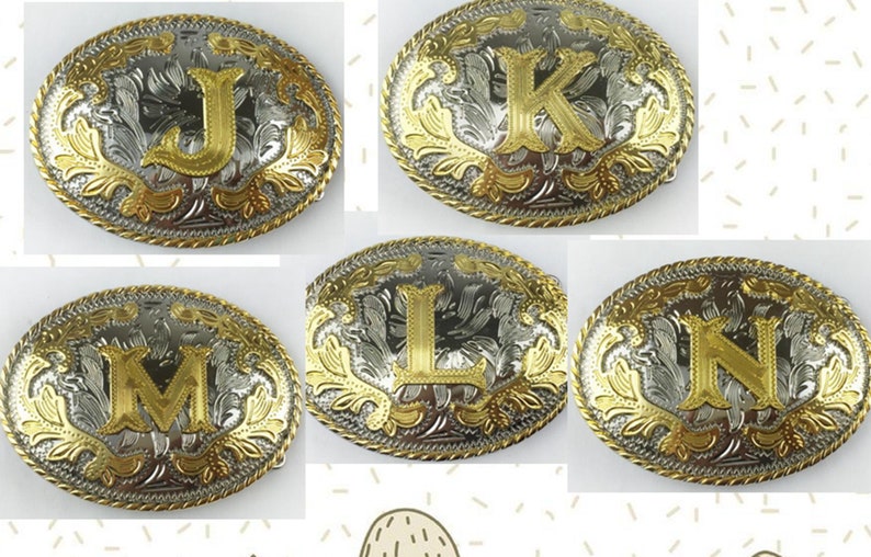 Initial Belt Buckles, Vintage Western Buckles, Monogram Name Alphabet Buckles, Groomsman Gift