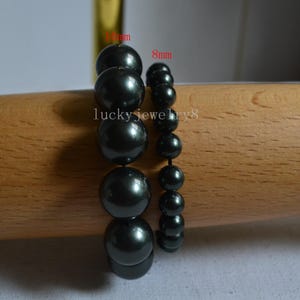 Green black shell pearl bracelet,mother or peal beaded Bracelet,classic bracelet,single strand pearl bracelet,wedding.statement bracelet.