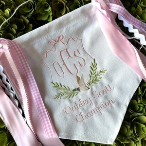 Custom Baby Banner With MULTIPLE RIBBONS Baby Banner, Welcome Banner ...