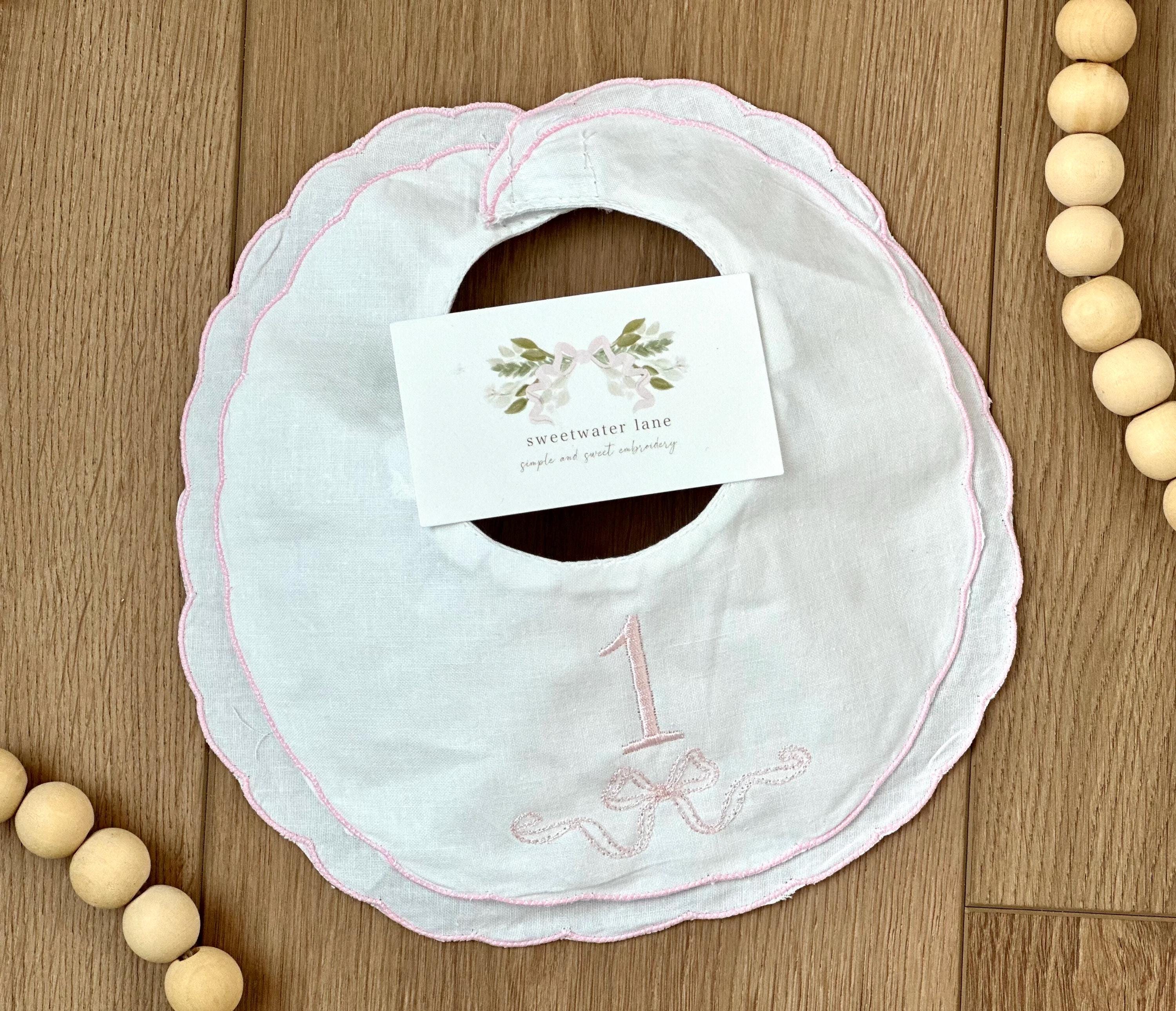 Linen Monogram Bib - Etsy Linen Monogram Bib - Etsy