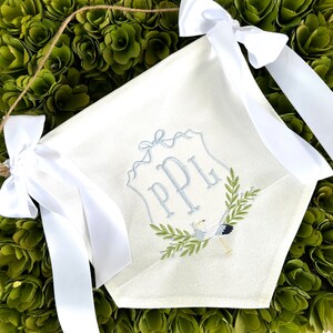 Ppl Monogram Custom Baby Banner With MULTIPLE RIBBONS Baby Banner, Welcome Banner ...