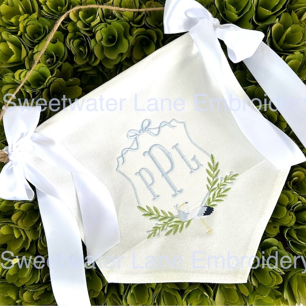 Custom Baby Banner, Welcome Banner, Hospital Door Sign, Baby Shower w ribbons tied in BOWS