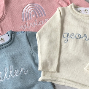 Personalized Embroidered Toddler Child Roll Neck Sweater