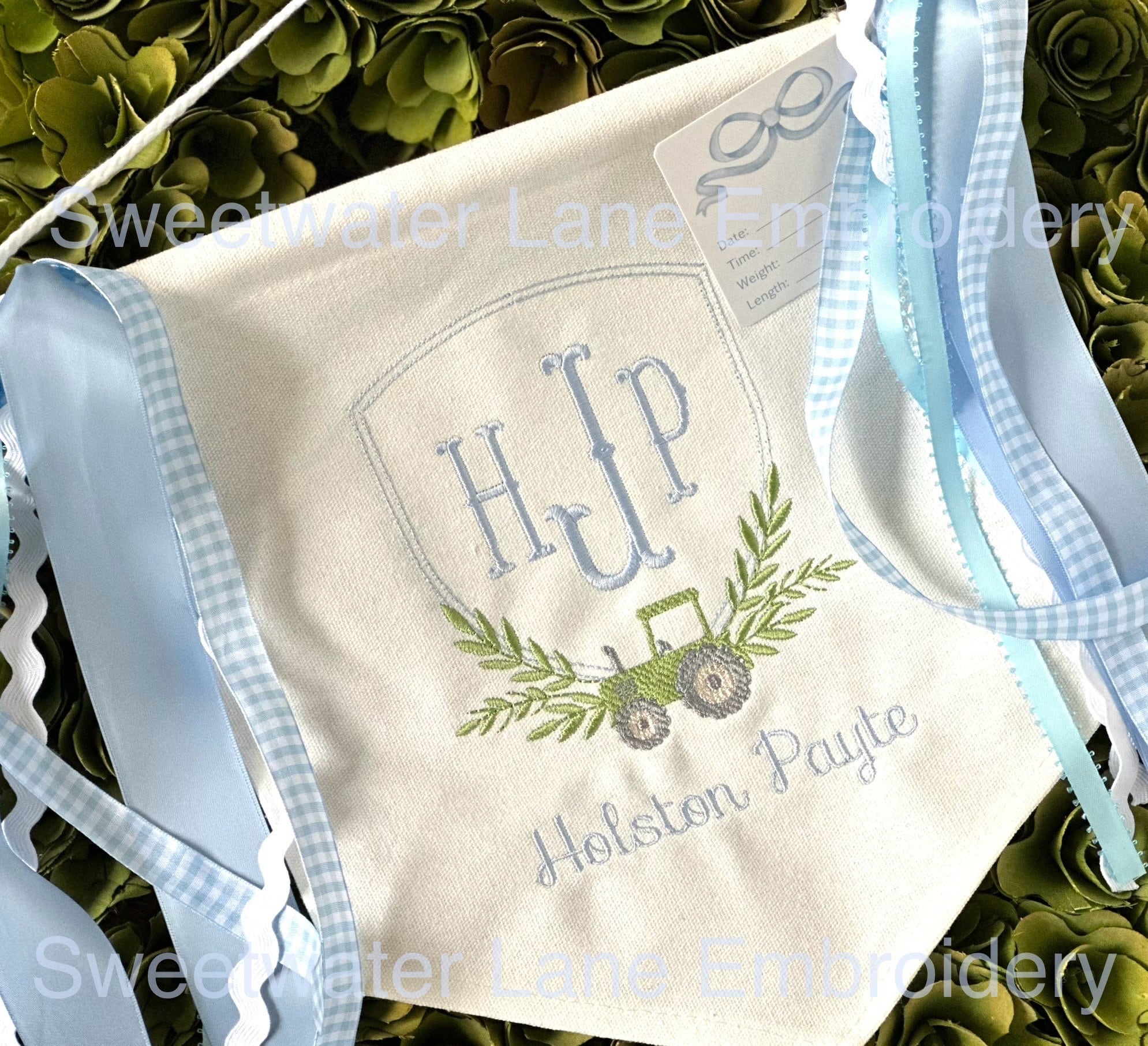 Custom Baby Banner with TRACTOR Baby Banner, Welcome Banner, Hospital Door Sign, Baby Shower
