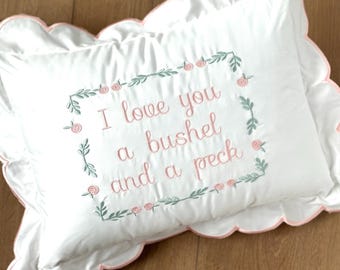 Custom Embroidered Baby Pillow Case Nursery Decoration Monogrammed Pillow Cover