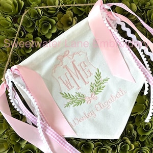 Custom Baby Banner with MULTIPLE RIBBONS Baby Banner, Welcome Banner, Hospital Door Sign, Baby Shower
