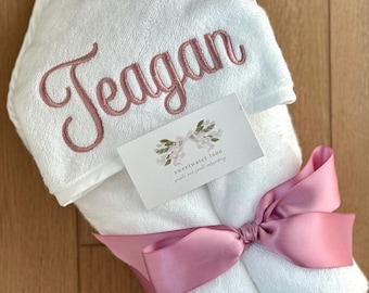 Custom Hooded Baby and Toddler Bath Towel Gift 100% Cotton
