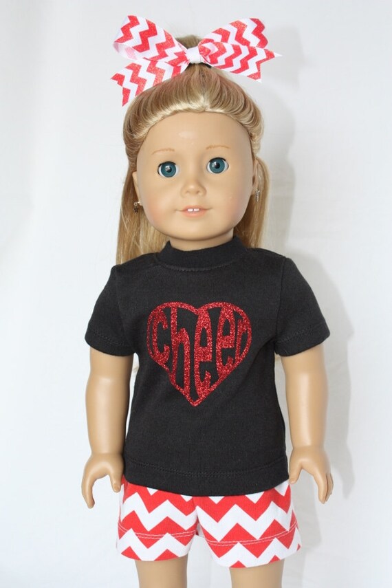 Cheer Practice Outfit for American Girl 18 Dolls Red Etsy