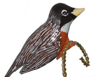 Robin Christmas Ornament, State Bird of Connecticut, Michigan and Wisconsin