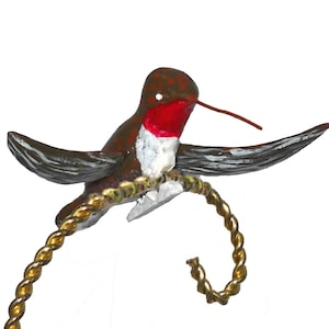 Hummingbird Ornament, Ruby-throated, Gift for Bird Lovers