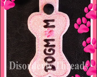 Snap Tab Key Dog Mom Embroidery Design for Vinyl 4x4 Pes Dst Exp Hus Jef Vip  VP3 Xxx Formats  Machine Embroidery File