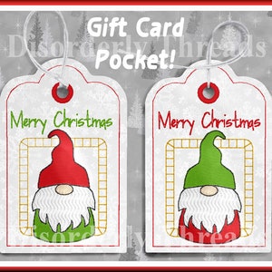 Lg presente cartão de bolso gnomes tags conjunto 5x7 "aros xxx vip pes jef hus exp dst vp3 ith no aro tags máquina arquivo bordado