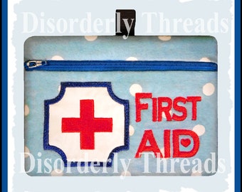 First Aid Medical Zippered Bag! 5x7 **xxx vip pes jef hus exp dst Formats** ITH In The Hoop Zippered Bag Machine Embroidery File