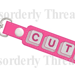Snap Tab Keys CUTE Embroidery Design for Vinyl 5x7 Pes Dst Exp Hus Jef Vip  VP3 Xxx Formats  Machine Embroidery File