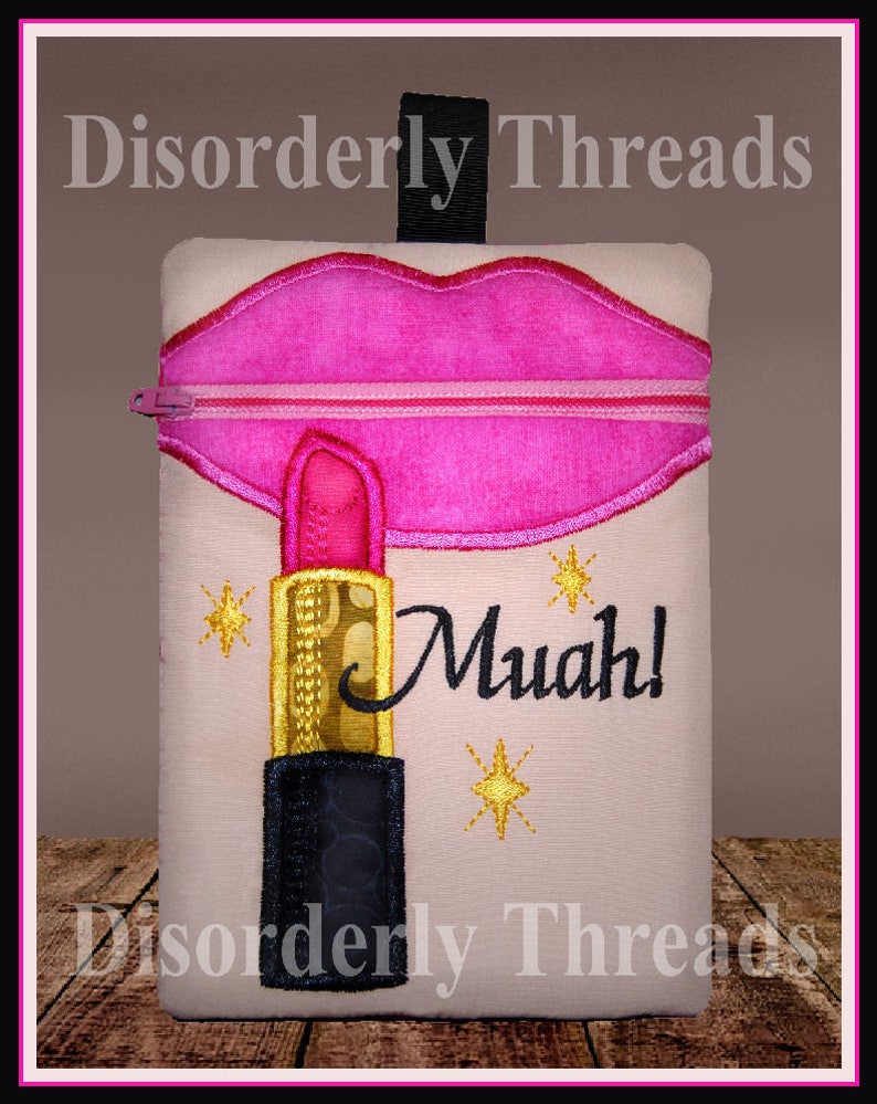 Lipstick Makeup Bag Muah Zippered Bag 6x8.5 xxx Vip Pes Jef Etsy