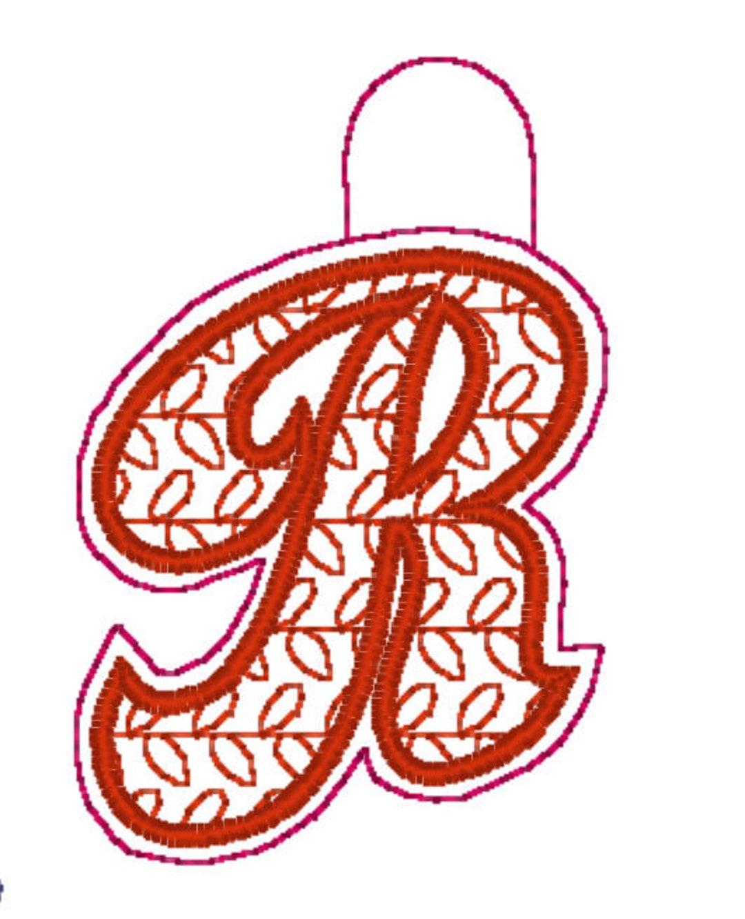 70s Style Letter R Keychain 3.5-4