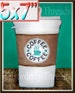 Coffee Cup Zippered Bag! 5x7' **xxx vip pes jef hus exp dst Formats** ITH In The Hoop Zippered Bag Machine Embroidery File 
