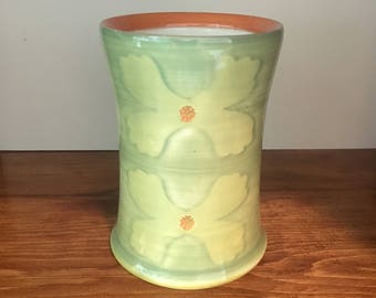 Light Green Floral Patterned Tumbler