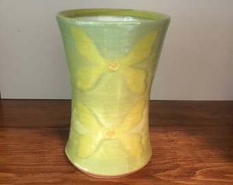 Light Blue Floral Patterned Tumbler